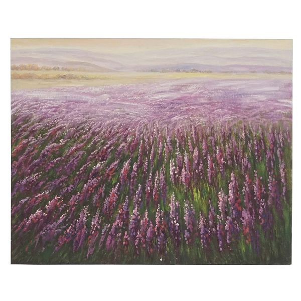 Mendler olieverfschilderij Blumenfeld, 100% handgeschilderde muurschildering XL, 100x80cm, 44752