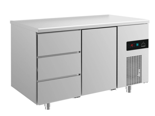 A&S Polarny koeltafel -2 tot +8°C met 1x deur en 1x drie laden links, 1400 x 700 x 850 mm, KT2DT
