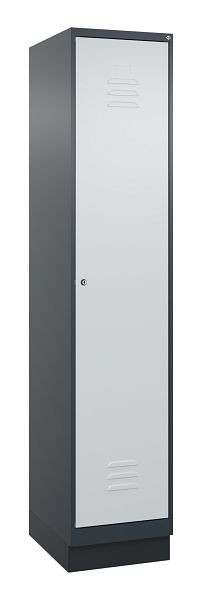 C+P luierkluis Classic PLUS met middenwand, bodem, 1950x400x500mm, 7016/7035, cilinderslot, 080020-12F S10028