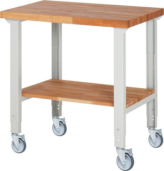 RAU verrijdbare werkbank (in hoogte verstelbaar) 7000-7, 1000x700x950-1000mm, 4 zwenkwielen, 05-7000-7-107B4H4.12