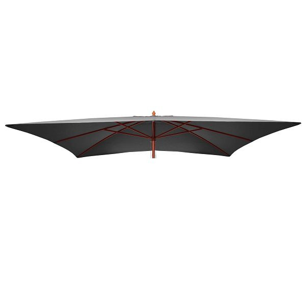 Mendler vervangende hoes voor Florida houten parasol, parasolhoes, tuinparasolhoes, 2x3m 6kg, antraciet, 81660