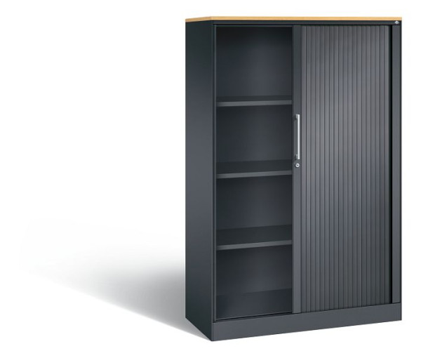 C+P rolluikkast Asisto, H1639xB1000xD435mm, kleur: zwart-grijs, beugelgreep, 4 OH, 143012-000 S10070