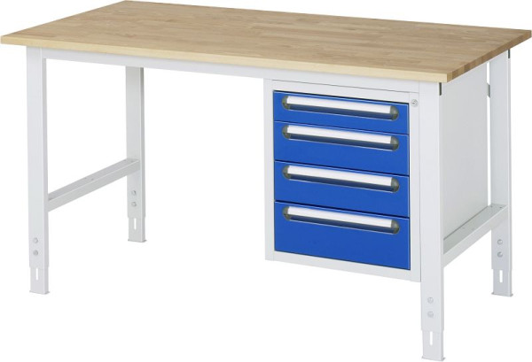 RAU werktafel Tom serie (K-model 07), B1000 x D800 x H760-1080 mm, werkblad voorzien van melamineharscoating, dikte 22 mm, 06-625M80-10-KM07.11