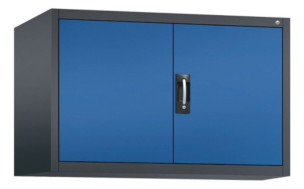 C+P bovenkast Acurado, H790xB1200xD600mm, kleur: zwartgrijs / gentiaanblauw, verzonken handgreep, 9495-000 S10019