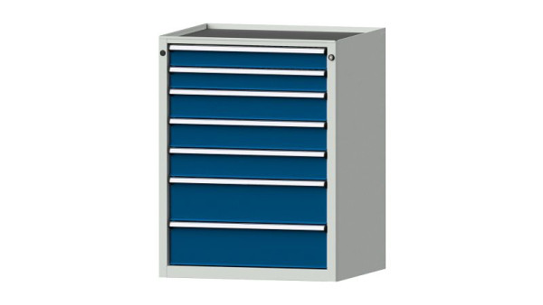 ANKE werkbanken ladekast, model 3005 V, 760 x 675 x 980 mm, RAL 7035/5010, kuip, 611.008