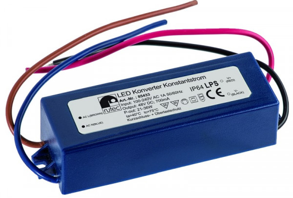rutec Projekt LED-converter 700mA 25.2W - 33.6W constante stroomomvormer, PHE433