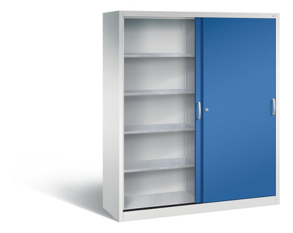 C+P schuifdeurkast Acurado, H1950xB1600xD500mm, kleur: lichtgrijs / gentiaanblauw, 2159-002 S10003