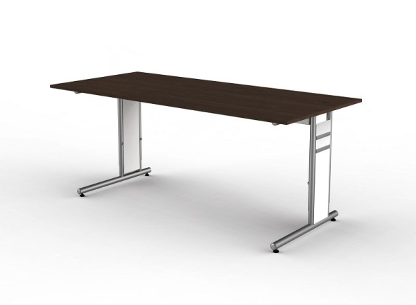 Kerkmann bureau met C-pootframe, vorm 4, B 1800 x D 800 x H 680-820 mm, wenge, 11412251