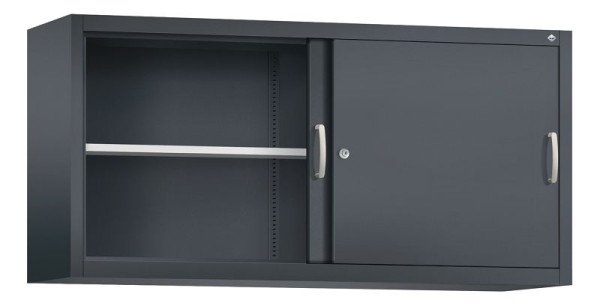 C+P bovenkast Acurado, H790xB1600xD400mm, kleur: zwart-grijs, beugelgreep, 2 niveaus, 2145-00 S10057