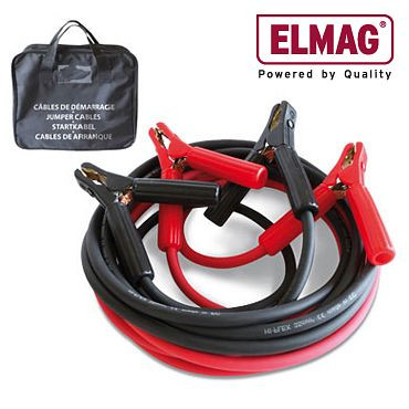 ELMAG startkabelset max. 700 A, volledig geïsoleerde poolklemmen, 2 x 4,5 m, 35 mm², inclusief draagtas, 55020