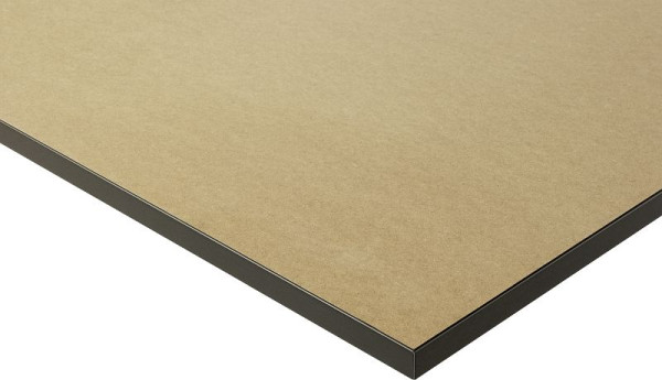 RAU MDF-werkblad, ABS-rand zwart, B750 x D800 x S22 mm, F-075-080-22