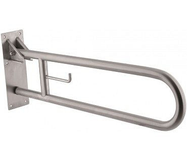 KEMMLIT opklapbare steunrail 800, roestvrij staal, 852 mm, mat, 251.645