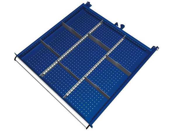 KLW scheidingsmateriaalset voor lades vakhoogte 50 mm in SGB kast, kastmaat 725 x 750 mm B x D, SGB-B05-032