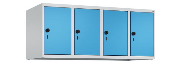 C+P kastopzet Classic PLUS, bovenkast, 7035/5012, veiligheidsdraaisluiting, 500x1200x500mm, 4 vakken, 080090-40 S10004