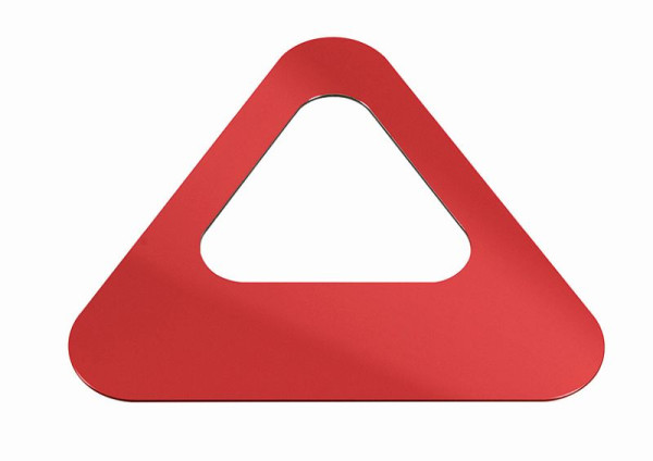 Design afvalbak PURE ELEGANCE deksel + pictogram rood, B 380 x D 380 x H 5 mm, 392013