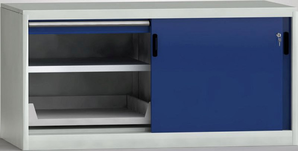 KLW schuifdeurkast als machinezijkast 700 x 1500 x 815 H x B x D met afsluitbare schuifdeuren, tussenwand, 7SS-ST0700ETB-001MPB