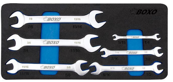Boxo SAE dubbele steeksleutelset, 6 stuks, VE: 10 stuks, BX007S-2