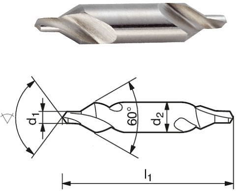 ELMAG centerboor DIN 333 vorm A, boor-Ø: 2, 5 x schacht-Ø: 6,3 mm, 89079