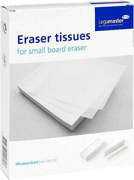 Legamaster vloeipapier voor kleine whiteboardwisser, VE: 100 stuks, 7-120200