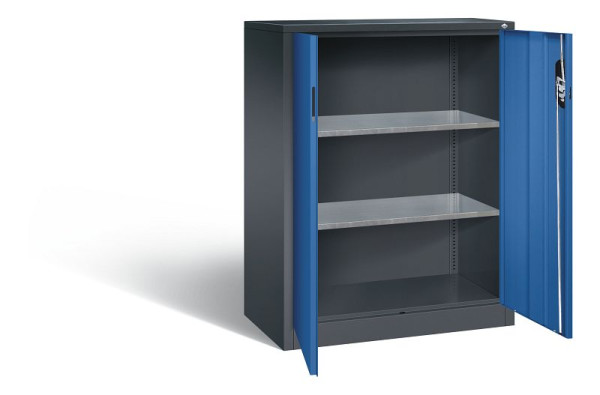 C+P gereedschapskast Acurado, H1200xW930xD500mm, kleur: zwartgrijs / gentiaanblauw, verzonken handgreep, 8521-000 S10172