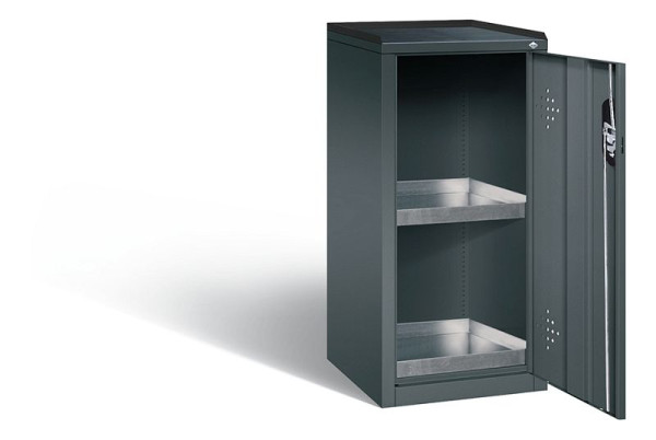 C+P klimaatkast Acurado, H1000xB502xD500mm, kleur: antracietgrijs, verzonken handgreep, 8721-315 S10174