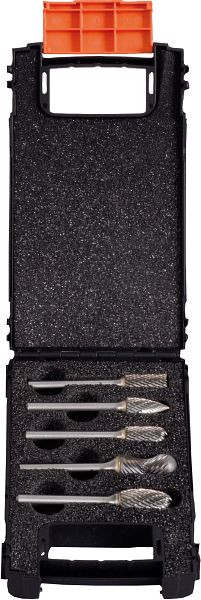Projahn stiftfrezen HM, 5 stuks in MAMBO-BOX "S" vorm B, C, E, G kopdiameter 9,6 mm en vorm X, 70297