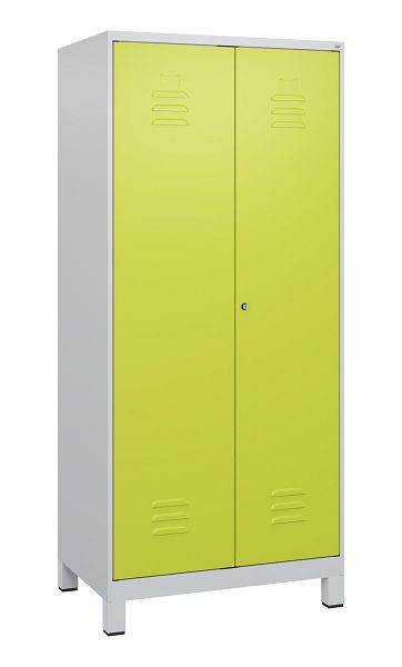 C+P luierkastje Classic PLUS SW, voeten, 2 vakken, 1800x800x500mm, 7035/0024, cilinderslot, 0800127-22 S10025