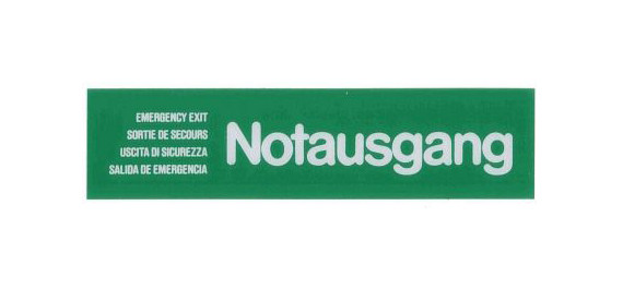 Contacto NOODUITGANG bord groen, 7673/006