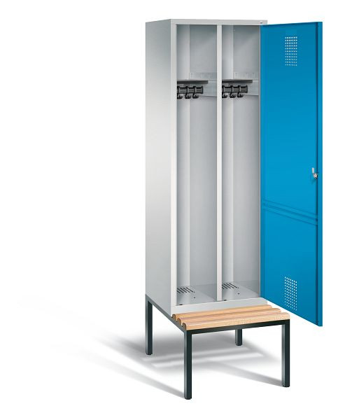 C+P zwart wit kastje Evolo, H2090xW610xD500mm, kleur: lichtgrijs/lichtblauw, 48250-20 S10020