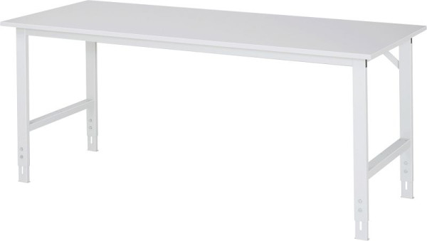 RAU Tom serie werktafel (6030) - in hoogte verstelbaar, EGB melamine plaat, 2000x760-1080x800 mm, 06-625ME80-20.12