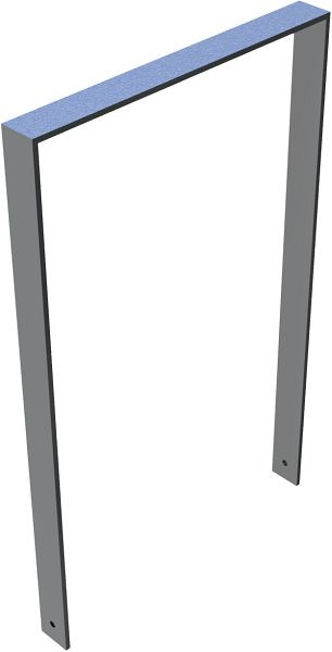 Schake leunbeugel van platstaal 80 x 12 mm, zonder dwarsbalk, totale breedte: 750 mm, thermisch verzinkt en gecoat DB 703, 452_075B