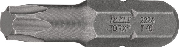 Hazet bit, massieve zeskant 8 (5/16 inch), binnen TORX® profiel, T40, sleutelmaat: T40, 2224-T40