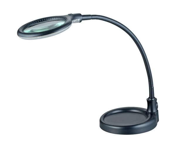 Lumeno 6805SW LED klemlamp met 30 SMD LED's, 6 watt en 480 lumen, zwart 5 dioptrie, VE: 12 stuks, 6805SW