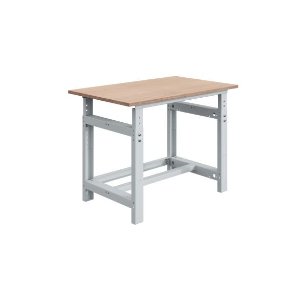 SOFAME SI werkbank, mechanisch in hoogte verstelbaar, B 1200 x D 750 x H 764 tot 1044 mm, multiplex werkblad 24 mm, lichtgrijs RAL 7035, W010010081GC