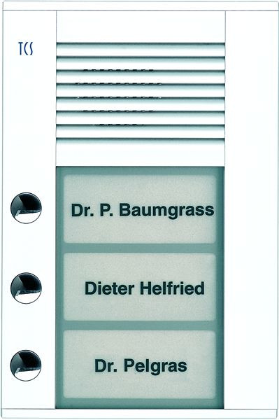 TCS audio buitenstation serie PDS 3 belknoppen (links uitgelijnd), AP wit, PDS03-WS/04