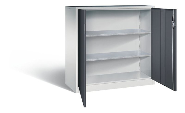 C+P gereedschapskast Acurado, H1200xB1200xD500mm, kleur: lichtgrijs/zwartgrijs, verzonken handgreep, 8531-000 S10157