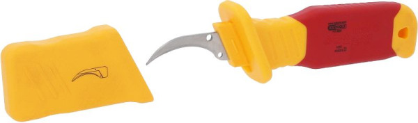 KS Tools kabelmes met beschermende isolatie en haakmes, 200 mm, 117.5601