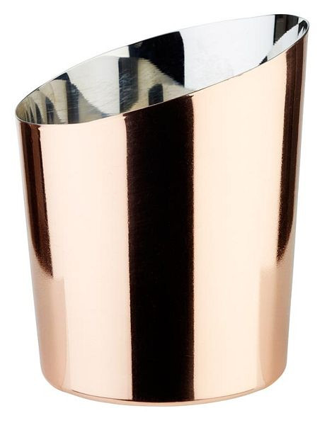 APS serveeremmer/beker, Ø 9,5 cm, hoogte: 8,5/11,5 cm, RVS, koperlook, 0,45 liter, -SNACK HOUDER-, 40616