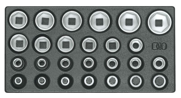 GEDORE leeg systeeminzetstuk, set steeksleutelinzetstukken 1/2'', zeskant, 5621650