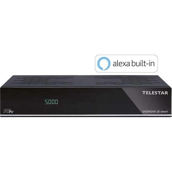 TELESTAR DIGINOVA 25 smart, Ontvanger, HD, DVB-S en DVB-T, USB PVR-functie, Amazon Alexa, Unicable, Smart Home, 5310525