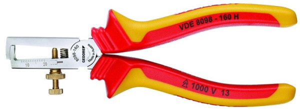 GEDORE VDE-draadstripper met hulsisolatie, 160 mm, 1552074