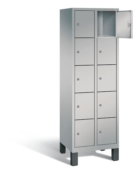 C+P lockerkast Evolo, H1850xB610xD500mm, kleur: wit aluminium, 48010-205 S10022