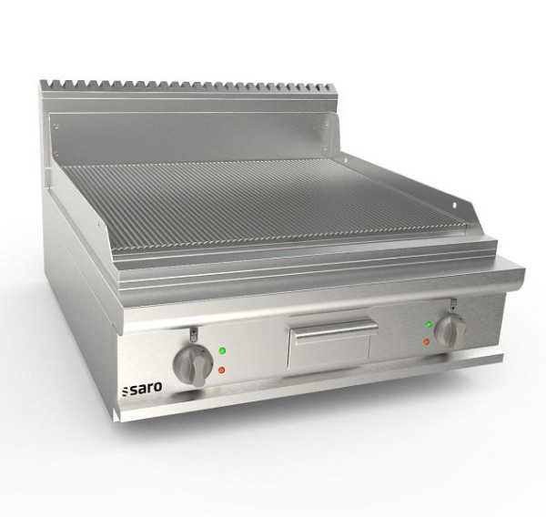 Saro elektrische bakplaat 800mm brede tafel gegroefd LQ, 423-8715