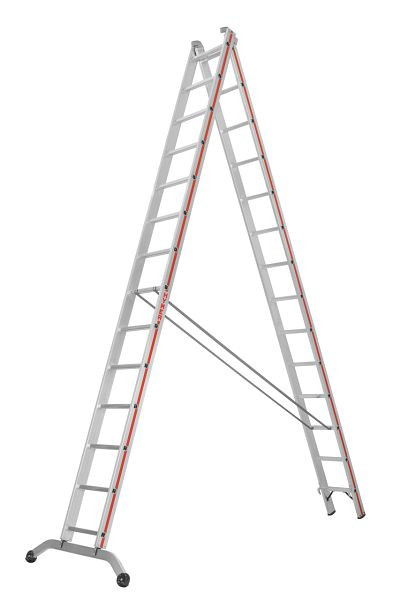 HYMER multifunctionele ladder, tweedelig, 2x14 sporten, lengte ingeschoven 4,08 m / uitgeschoven 7,16 m, 604528