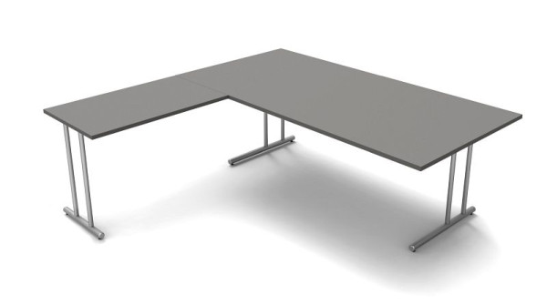Kerkmann hoekwerkstation, Start Up, B 2000 mm x D 2000 mm x H 750 mm, kleur: grafiet, 11437212