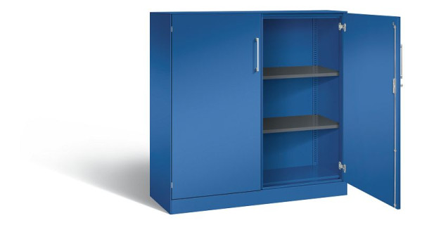 C+P vleugeldeurkast Asisto, H1310xB1200xD435mm, kleur: gentiaanblauw, beugelgreep, 3 niveaus, 141031-000 S10124