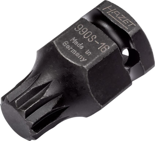 Hazet Impact Machine schroevendraaierdop, hol vierkant 12,5 mm, kort, bladlengte: 5 mm, 990S-16
