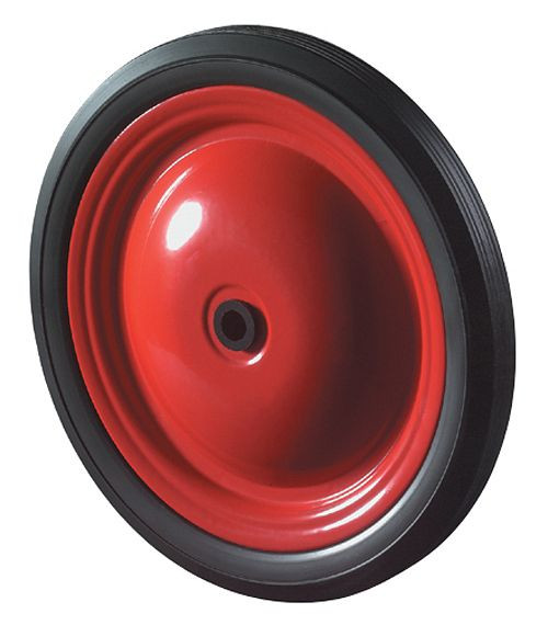 BS-rollen stalen schijfwiel, wielbreedte 25 mm, wiel-Ø 180 mm, draagvermogen 20 kg, zwart PVC loopvlak, glijlager, VE = 2 stuks, A70.180
