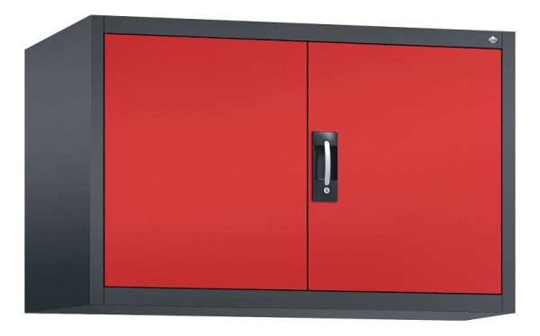 C+P bovenkast Acurado, H790xB1200xD600mm, kleur: zwartgrijs / vuurrood, verzonken handgreep, 9495-000 S10022