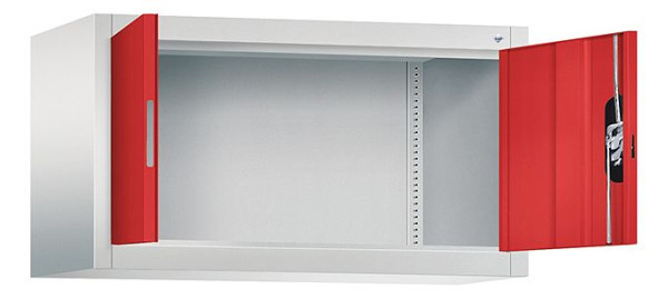 C+P bovenkast Acurado, H500xB930xD400mm, kleur: lichtgrijs / vuurrood, verzonken handgreep, 9264-000 S10166